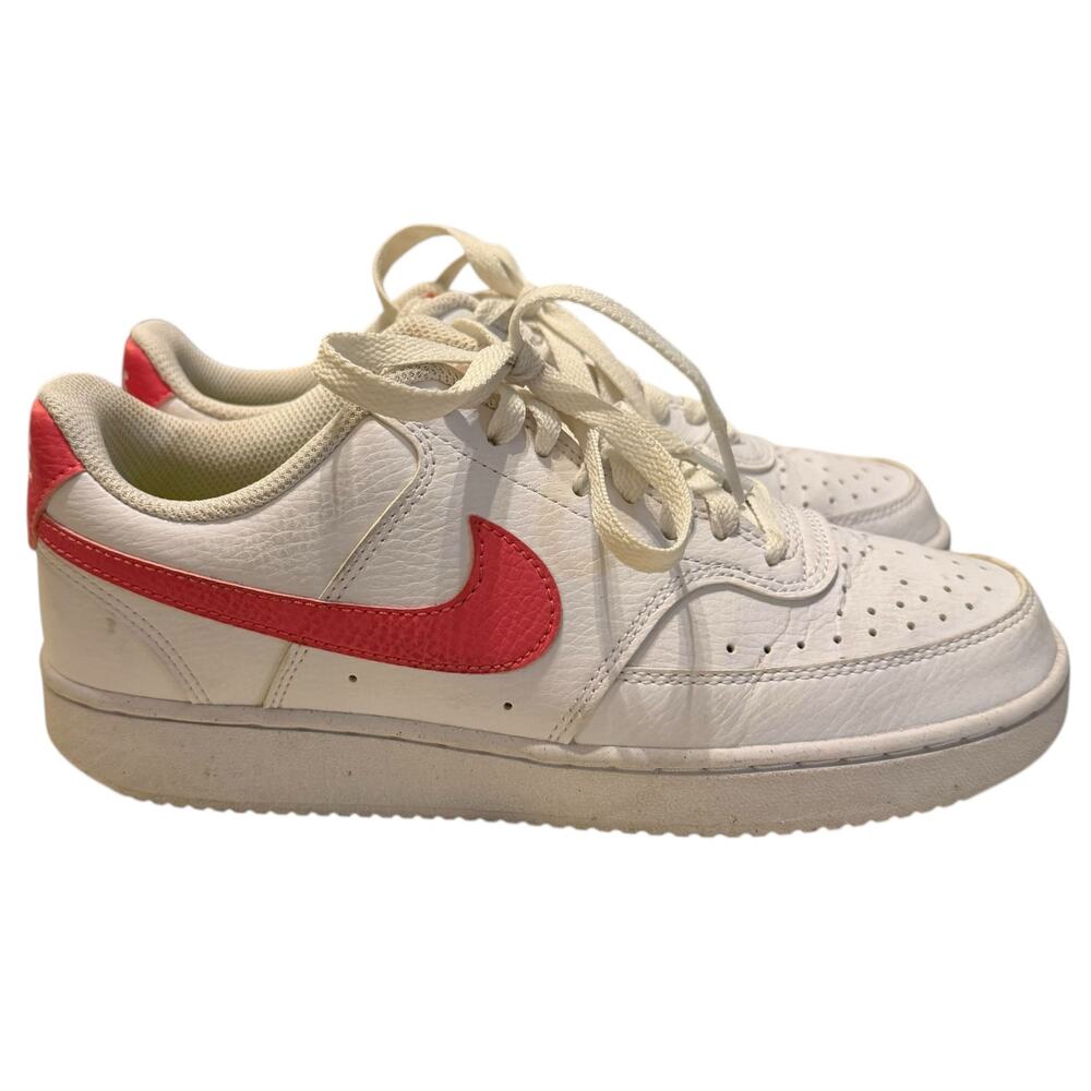 Nike Court Vision Low Next Nature white and sea coral women's 8